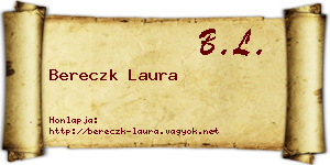 Bereczk Laura névjegykártya